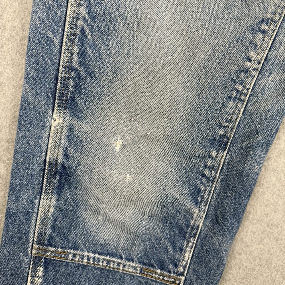 Vintage Carhartt Pants Mens 31x31 Light Wash Double Knee Rivets B73 Distressed - Picture 7 of 16